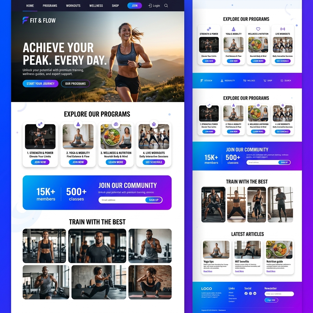 Pulse Fit website template