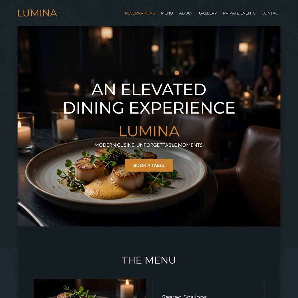 Noir Dining website template